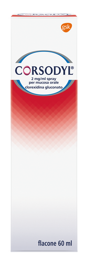 Corsodyl 2 mg/ml spray per mucosa orale clorexidina gluconato