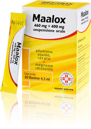 Maalox 460 mg + 400 mg sospensione orale  alluminio ossido, idrato + magnesio idrossido