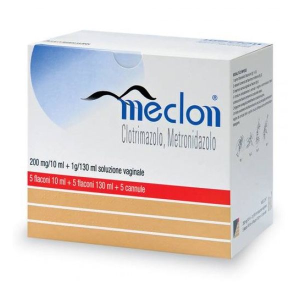 Meclon &ldquo;200 mg/10 ml + 1 g/130 ml soluzione vaginale&rdquo;  clotrimazolo, metronidazolo