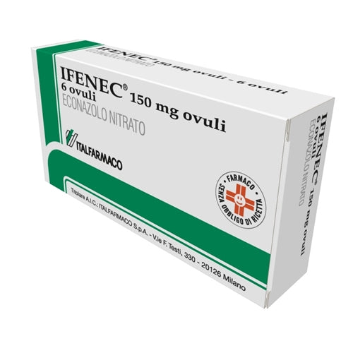 Ifenec 1% crema vaginale ifenec 50 mg ovuliifenec 150 mg ovuli ifenec 1% soluzione cutanea per genitali esterni  econazolo