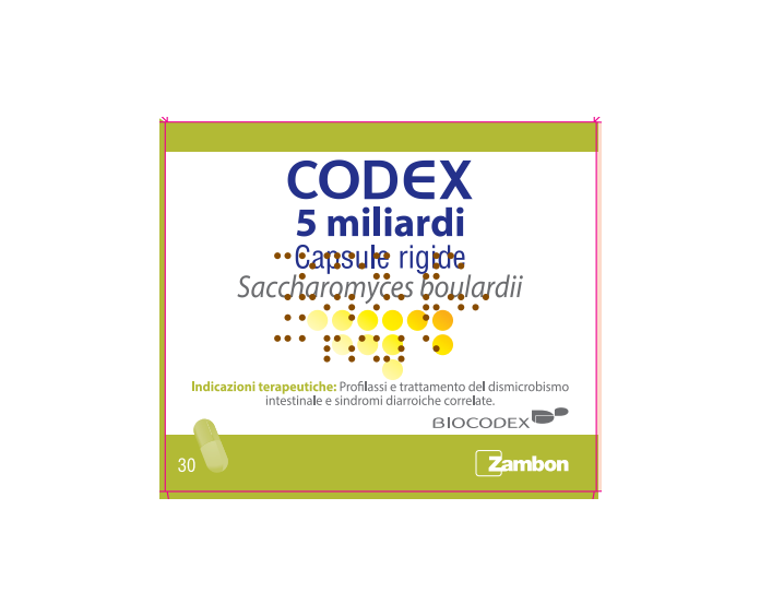Codex 5 miliardi capsule rigide  saccharomyces boulardii