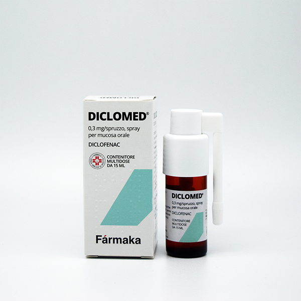 Diclomed 0,3 mg/spruzzo, spray per mucosa orale  diclofenac