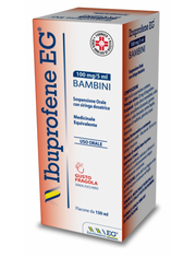 Ibuprofene eg bambini 100mg/5ml sospensione orale gusto fragola senza zucchero  ibuprofene  medicinale equivalente