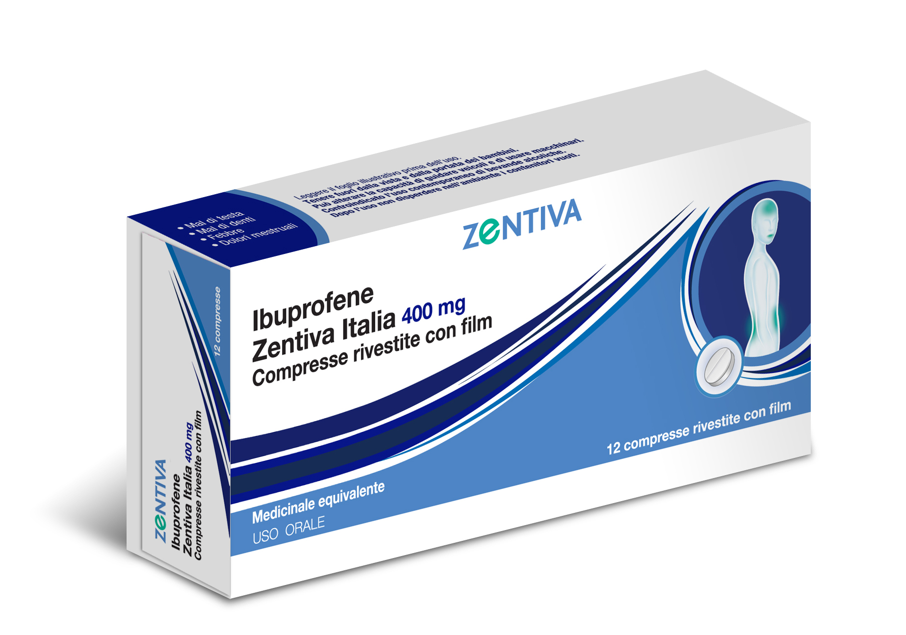 Ibuprofene zentiva italia 400 mg compresse rivestite con film  ibuprofene  medicinale equivalente