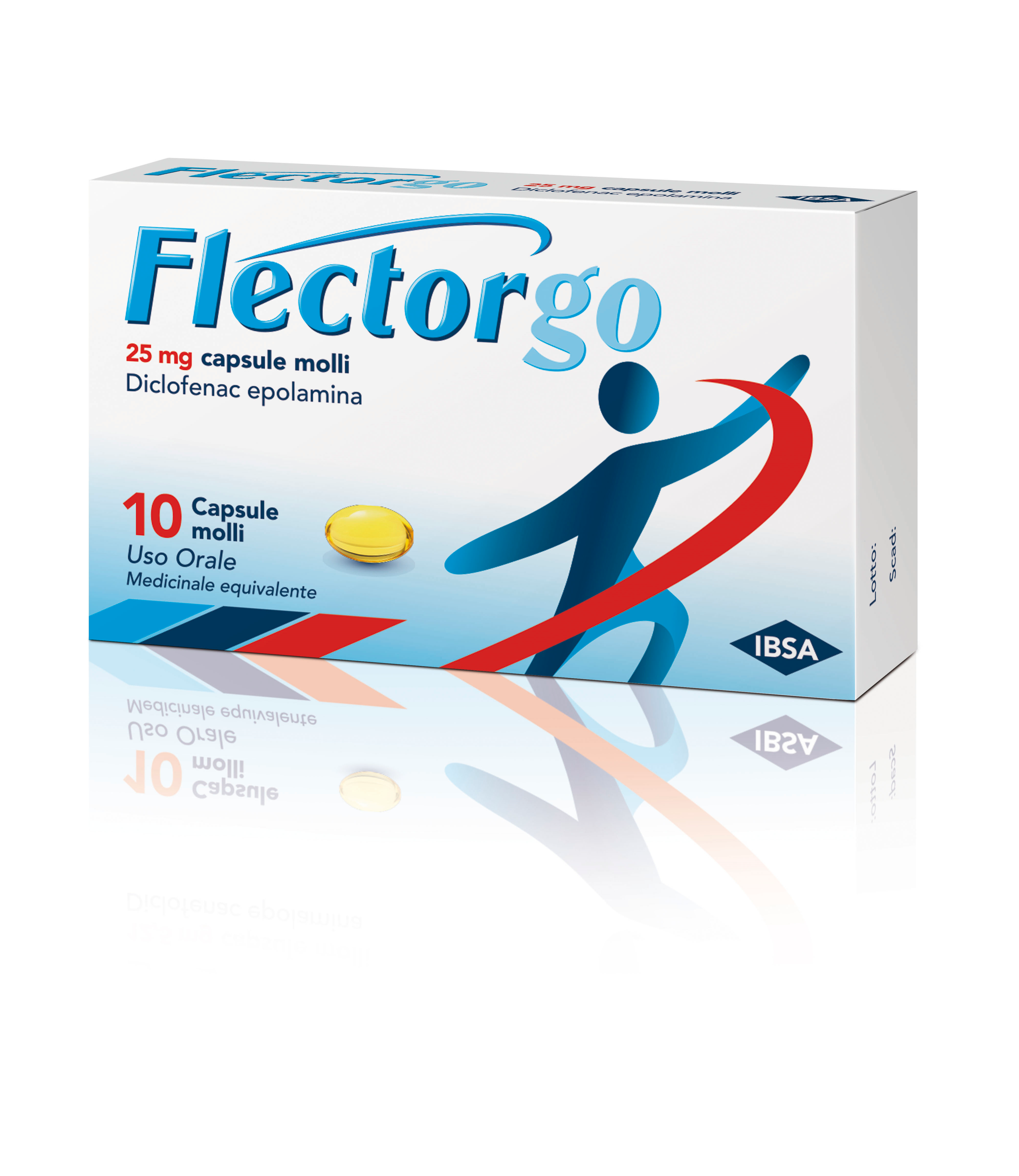 Flectorgo 12,5 mg capsule molli flectorgo 25 mg capsule molli diclofenac epolamina  medicinale equivalente