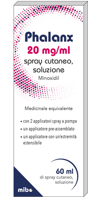 Phalanx 20 mg/ml spray cutaneo, soluzione  minoxidil  medicinale equivalente