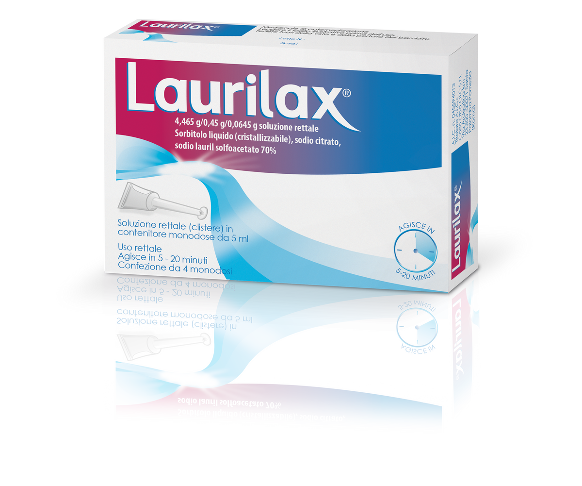 Laurilax 4,465 g / 0,45 g / 0,0645 g, soluzione rettale  sorbitolo liquido (cristallizzabile), sodio citrato, sodio lauril solfoacetato 70%
