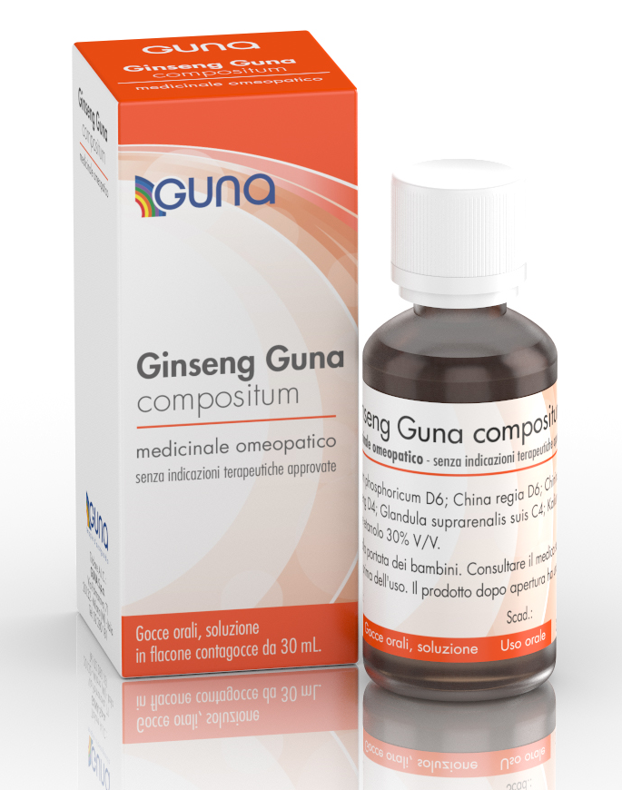 Ginseng guna compositum  gocce orali soluzione  medicinale omeopatico senza indicazioni terapeutiche approvate
