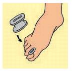 Divaricatore per dita dei piedi gel toe separator m