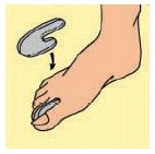 Distanziatore per dita gel toe spreader s