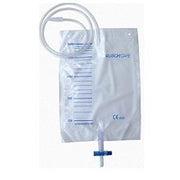 Sacca di raccolta urina da letto monouso non sterile capacita' 2000 ml con tubo di raccordo lunghezza 90 cm diametro 5x7 mm valvola di non ritorno 1 gancio 30 pezzi