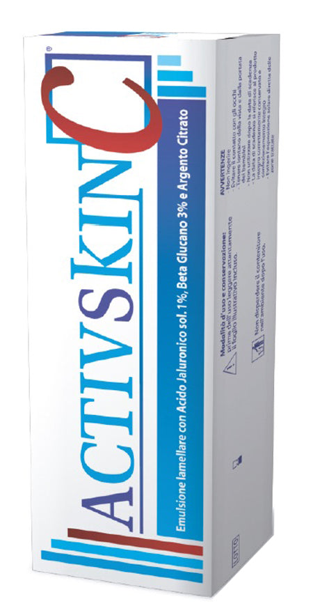 Emulsione iamellare activ skin con acido jaluronico 1% beta glucano 3% e argento citrato 30 ml