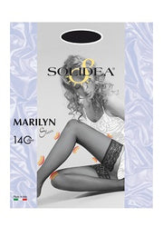 Marilyn 140 sheer calza autoreggente moka 3