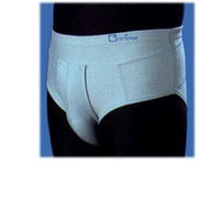 Orione 515 cintoslip erniario uomo aperto con pelotte in cotone azzurro 5