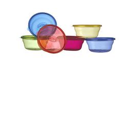 Nuby scodelline da 300ml con coperchio a chiusura ermetica 6 pezzi