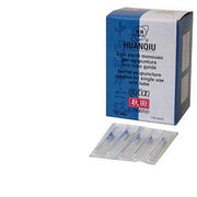Ago monouso huanqiu con tubo guida 2,5cm diametro 0,30mm. acciaio inossidabile austenitico con manico in acciaio