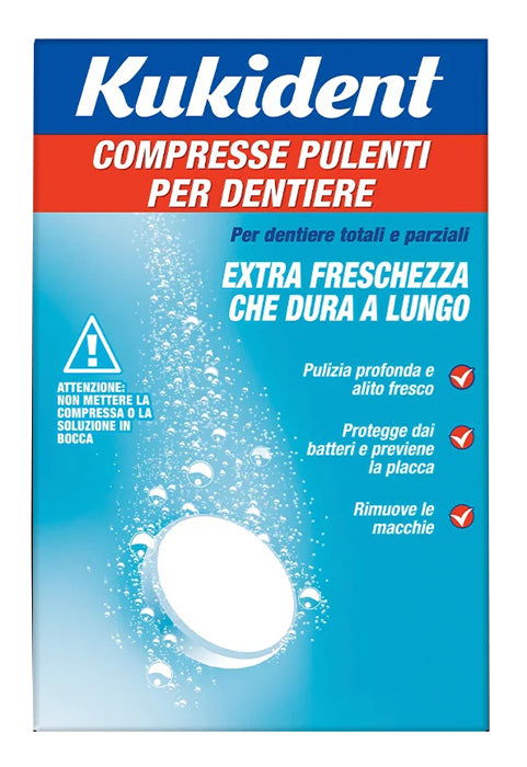 Kukident cleanser fresch 32 compresse pulizia protesi dentarie