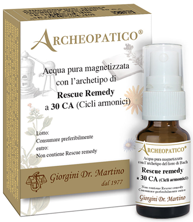 Archeopatico acqua pura magnetizzata con archetipo rescue remedy a 30 cicli armonici 10 ml
