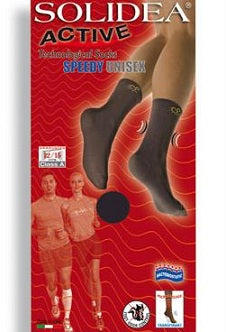 Active speedy unisex calzino nero l