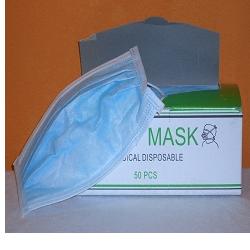 Mascherine chirurgiche 3 veli con elastico 50 pezzi