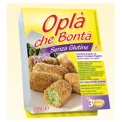 Opla che bonta crocchette di patate e spinaci impanate surgelate 200 g