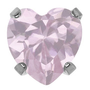 System75 tiffany cuore rosa 5x5mm acciaio