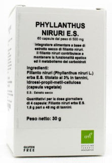 Phyllanthus niruri estratto secco 60 capsule