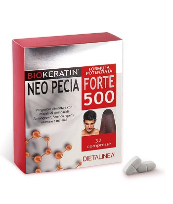 Dietalinea biokeratin neo pecia forte 500 32 compresse 4 blister in astuccio 48 g