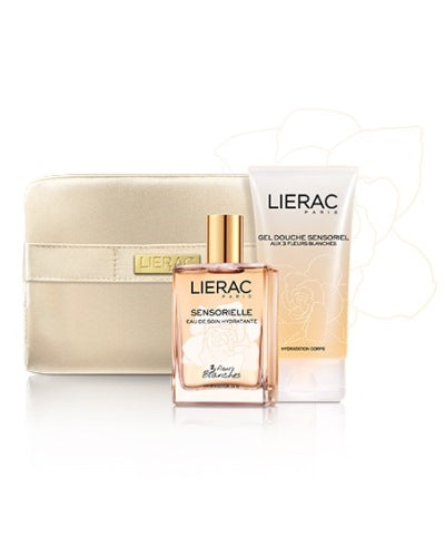 Lierac cofanetto eau sensorielle ai 3 fiori bianchi
