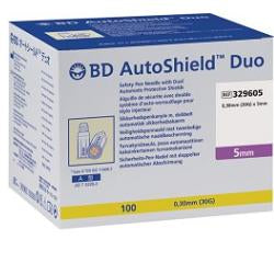 Ago per penna da insulina bd autoshield duo gauge 30 lunghezza 5 mm 100 pezzi