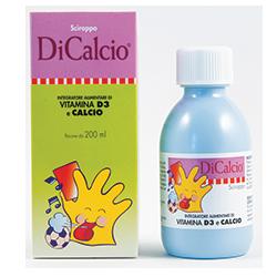 Dicalcio sciroppo mucolitico integratore alimentare di calcio e vitamina d3 200 ml