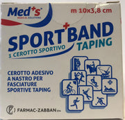 Cerotto meds tela bianca sportivo 1000x3,8 cm