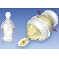 Nuby nt biberon da 150ml in silicone con cucchiaio in silicone