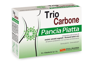 Triocarbone pancia piatta 10 bustine bipartite 4 g