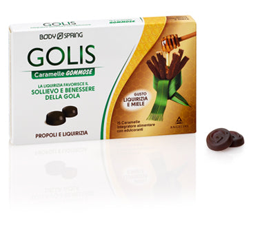 Body spring golis caramelle gommose liquirizia/miele 15 pezzi