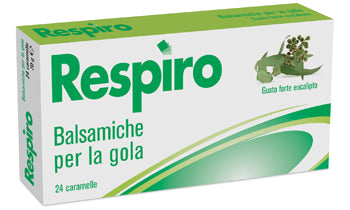 Caramelle balsamiche per la gola respiro gusto forte eucalipto 24 pezzi