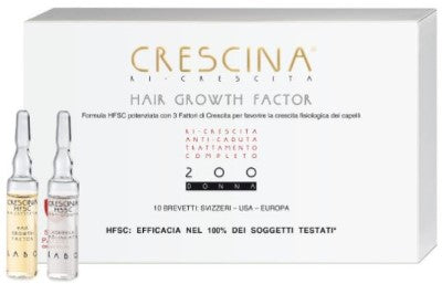 Trattamento completo crescina con hair growth factor 200 donna 20 + 20 fiale 3,5 ml