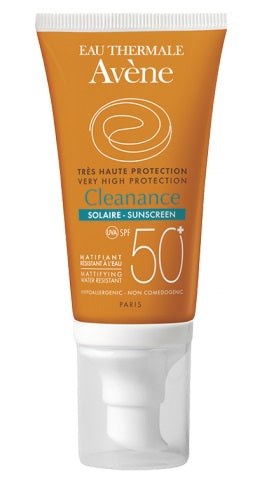 Eau thermale avene cleanance solare 50+