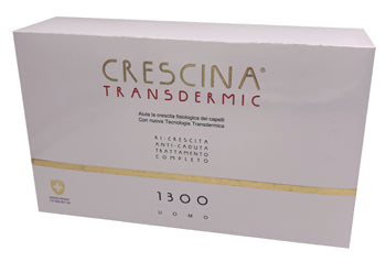Trattamento completo crescina transdermic ri-crescita 1300 uomo 10+10 fiale da 3,5 ml