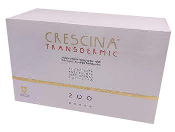Trattamento completo crescina transdermic ri-crescita 200 donna 10+10 fiale da 3,5 ml