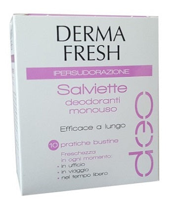 Dermafresh ipersudorazione 10 salviettine deodoranti