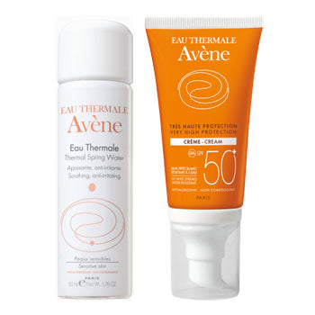 Eau thermale avene confezione speciale crema 50+ con spray acqua termale 50 ml