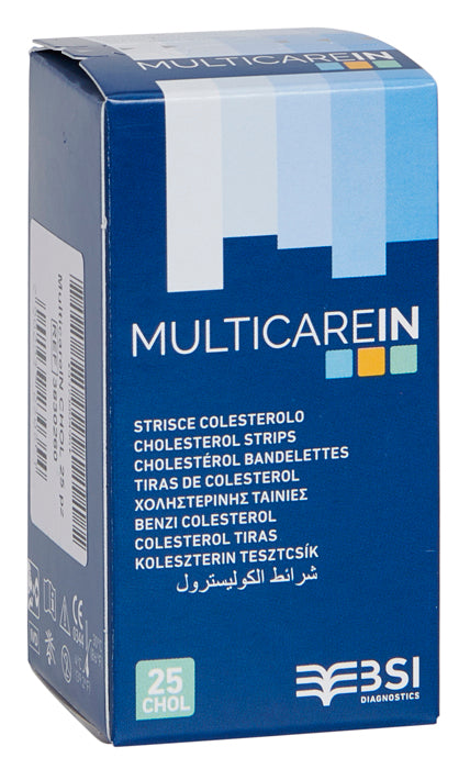 Strisce misurazione glicemia multicare in glucosio elettrodo 50 pezzi
