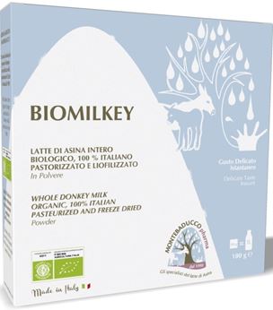 Biomilkey latte di asina pastorizzato e liofilizzato biologico 100% italiano 100 g