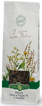 Malva taglio tisana 1 qualita' fiori e foglie