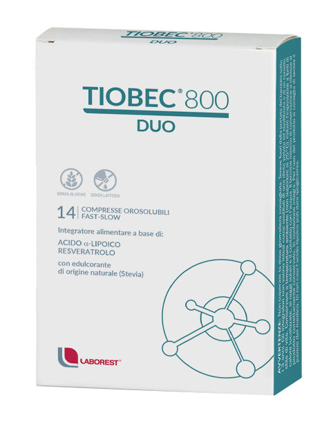 Tiobec 800 duo 14 compresse orosolubili 18,9 g