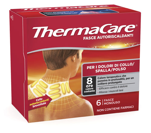 Fasce autoriscaldanti a calore terapeutico thermacare collo spalla polso 6 pezzi