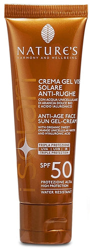 Nature's i solari crema gel viso antirughe spf50 50 ml
