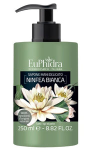 Euphidra sapone liquido mani ninfea in flacone con etichetta dispenser