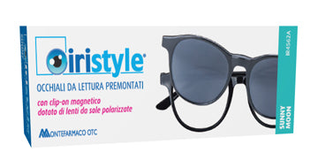 Occhiale da lettura premontato iristyle sunny moon +3,50 con clip on magnetico dotato di lenti da sole polarizzate 1 paio